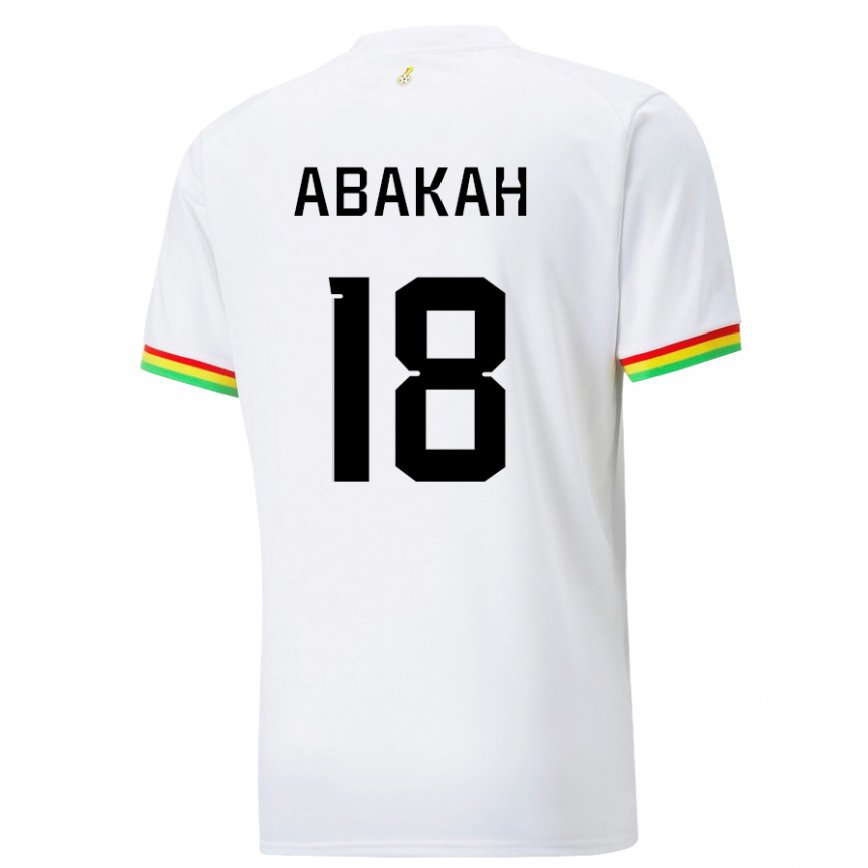 Niño Camiseta Ghana Philomena Abakah #18 Blanco 1ª Equipación 22-24 México