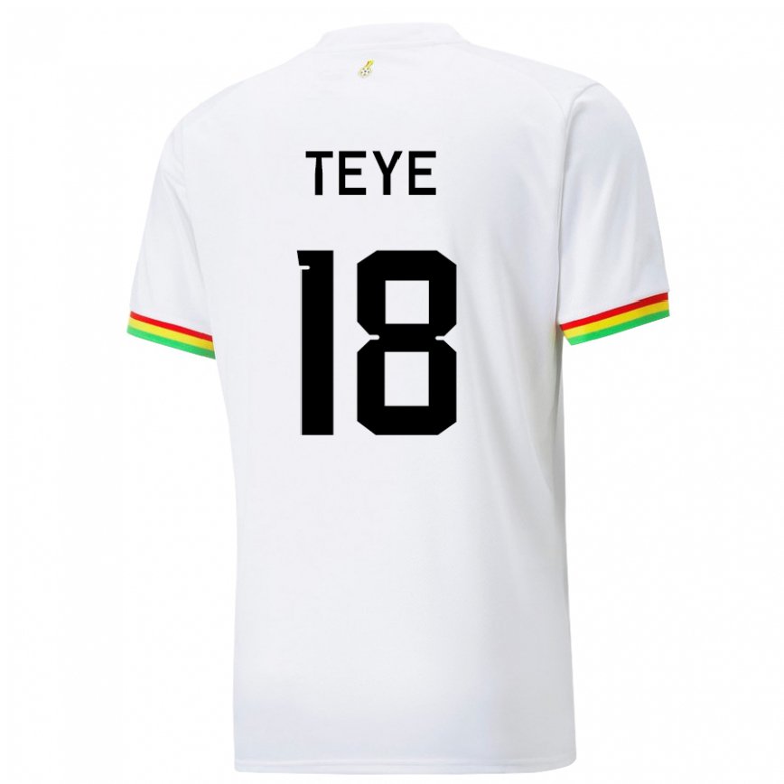 Niño Camiseta Ghana Suzzy Teye #18 Blanco 1ª Equipación 22-24 México