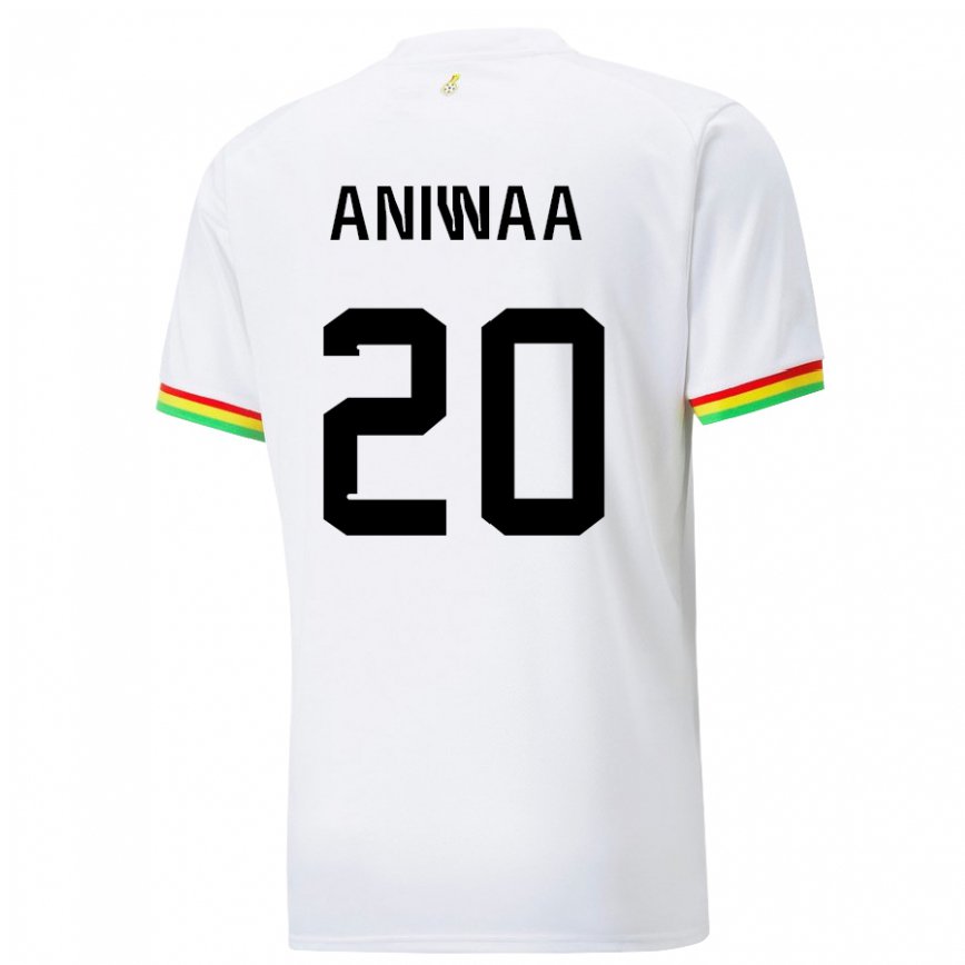 Niño Camiseta Ghana Louisa Aniwaa #20 Blanco 1ª Equipación 22-24 México