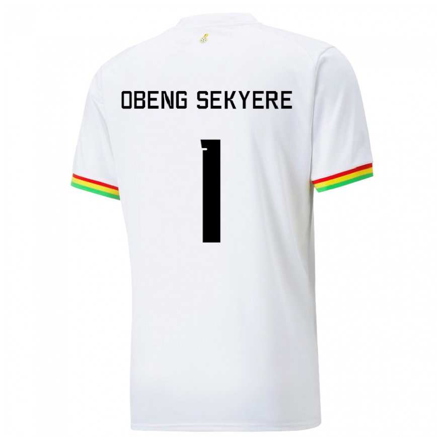 Niño Camiseta Ghana Gregory Obeng Sekyere #1 Blanco 1ª Equipación 22-24 México