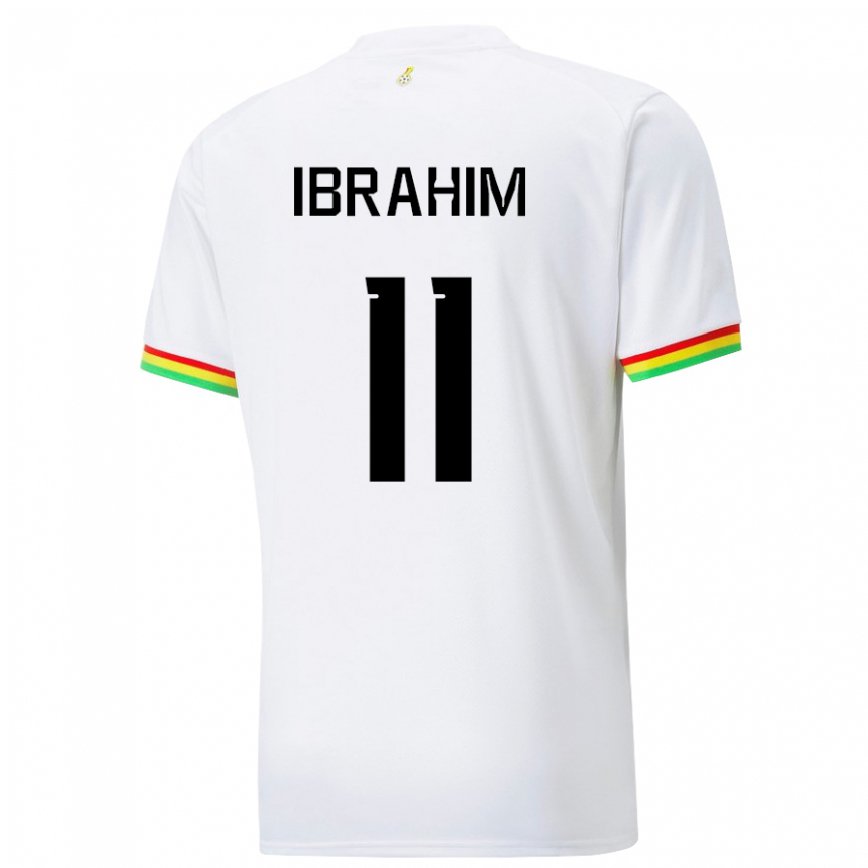 Niño Camiseta Ghana Zubairu Ibrahim #11 Blanco 1ª Equipación 22-24 México