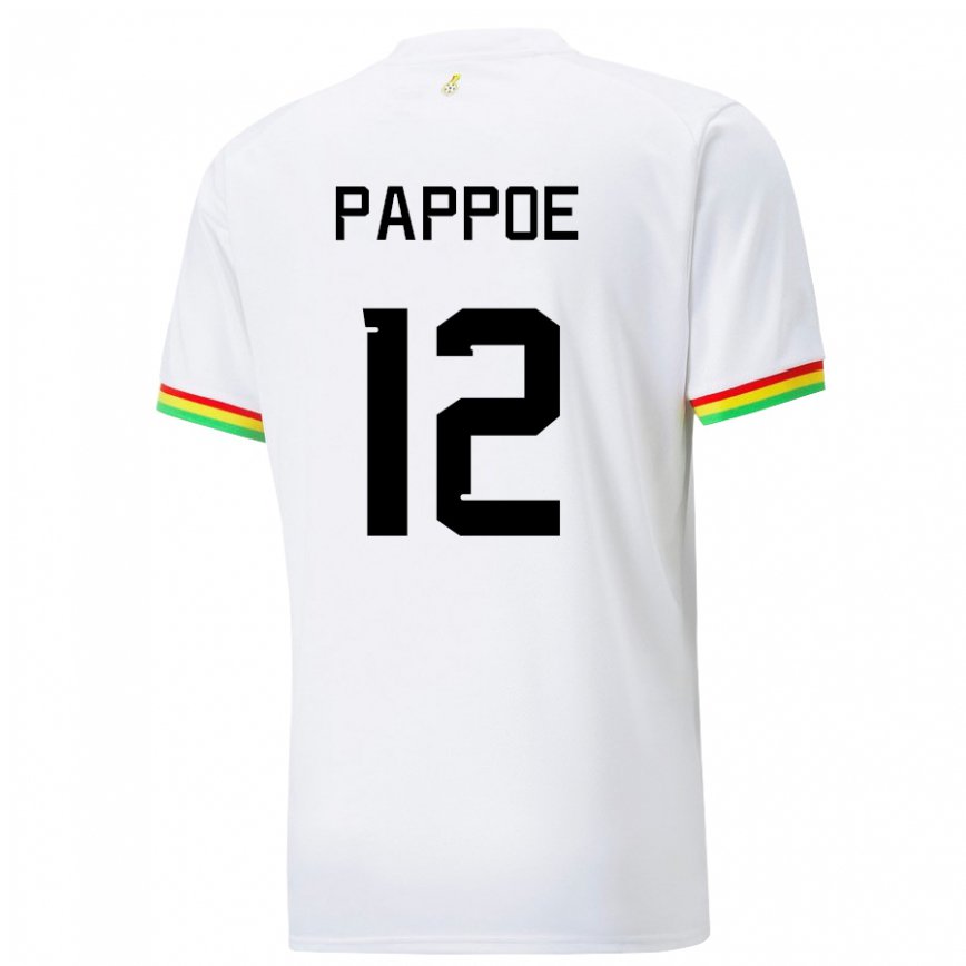 Niño Camiseta Ghana Isaac Pappoe #12 Blanco 1ª Equipación 22-24 México