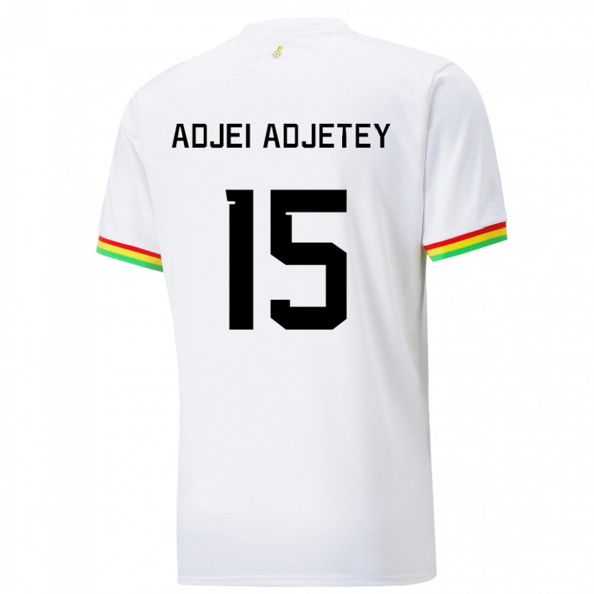 Niño Camiseta Ghana Jonas Adjei Adjetey #15 Blanco 1ª Equipación 22-24 México