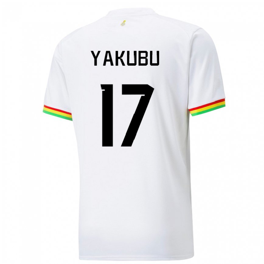 Niño Camiseta Ghana Mustapha Yakubu #17 Blanco 1ª Equipación 22-24 México