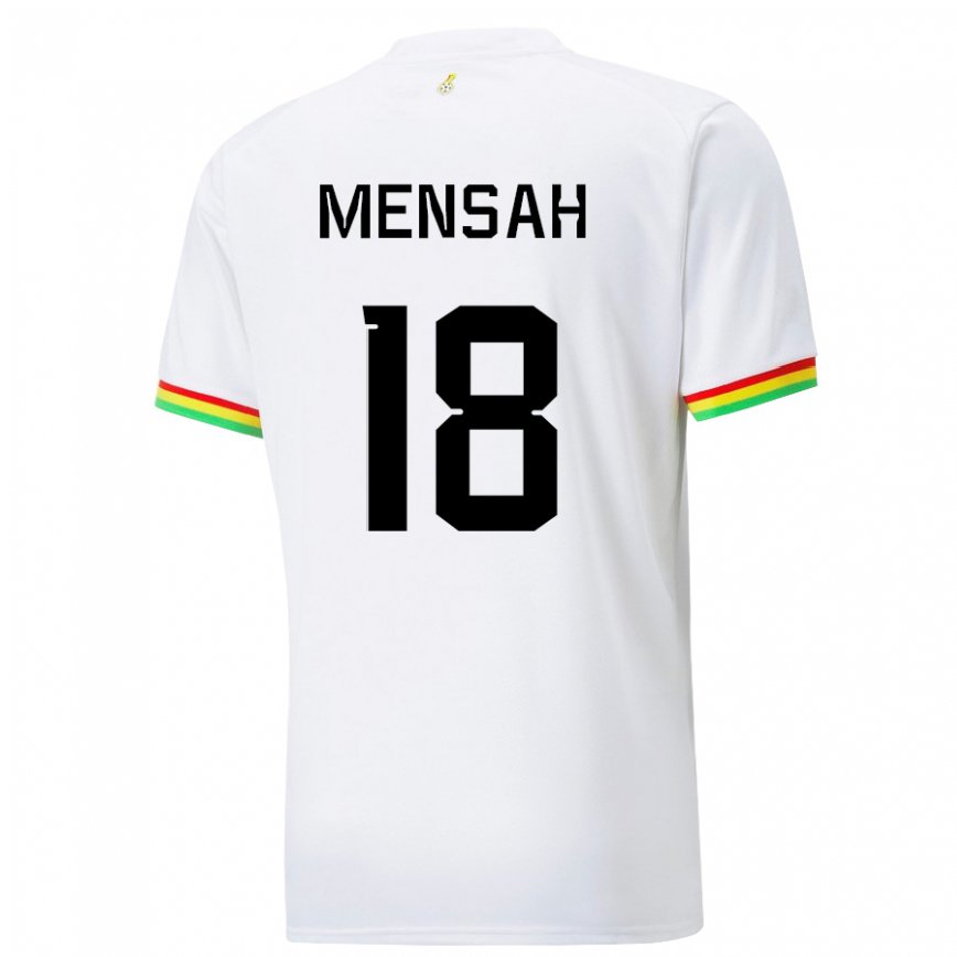 Niño Camiseta Ghana Isaac Mensah #18 Blanco 1ª Equipación 22-24 México