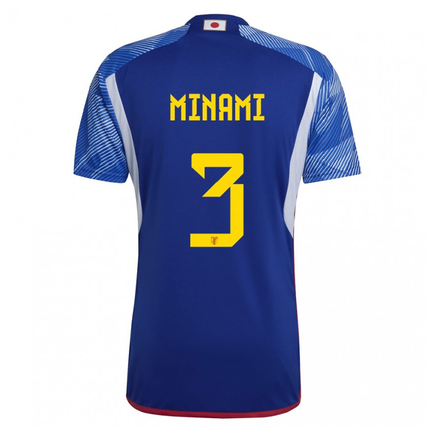 Niño Camiseta Japón Moeka Minami #3 Azul Real 1ª Equipación 22-24 México