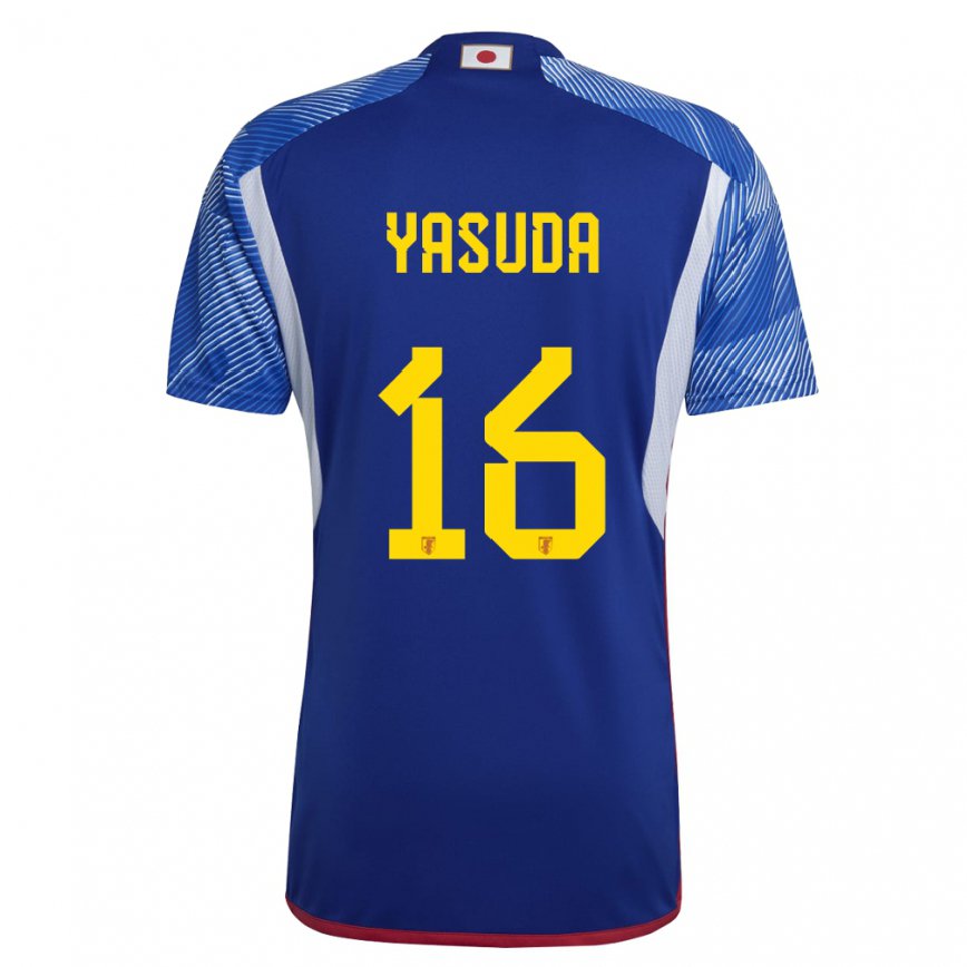 Niño Camiseta Japón Kenshin Yasuda #16 Azul Real 1ª Equipación 22-24 México