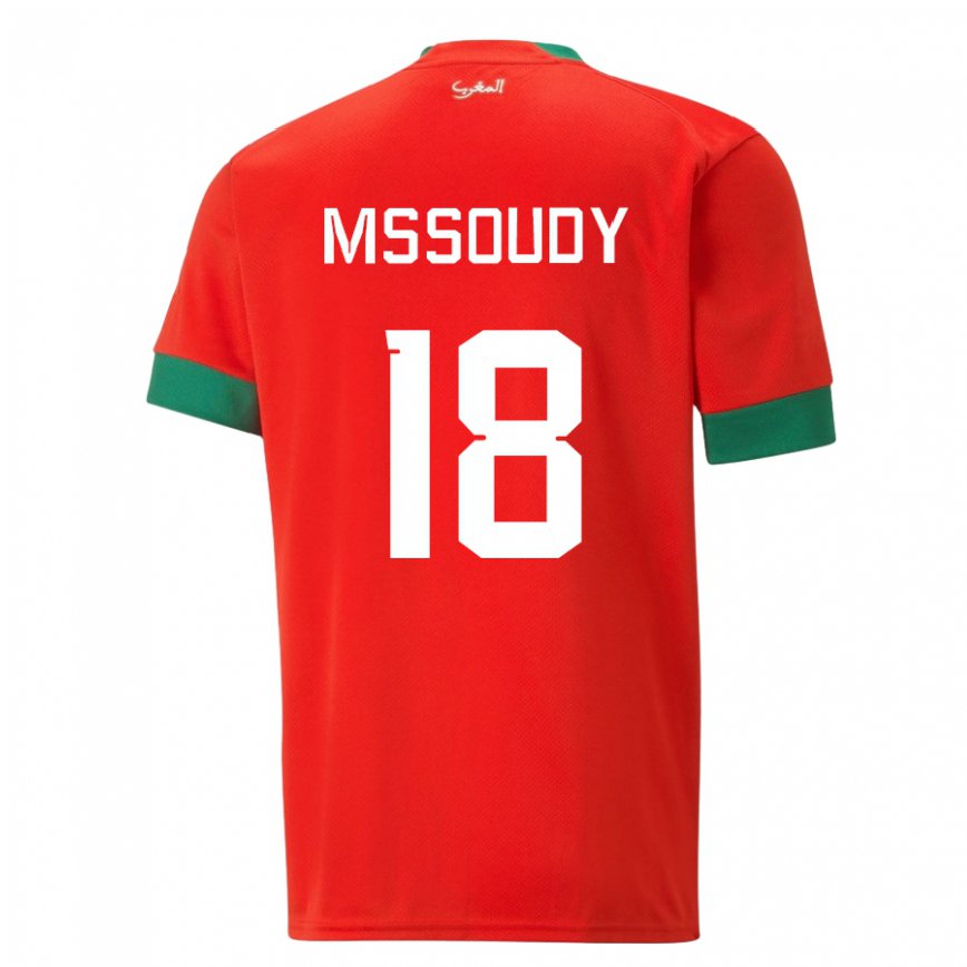 Niño Camiseta Marruecos Sanaa Mssoudy #18 Rojo 1ª Equipación 22-24 México