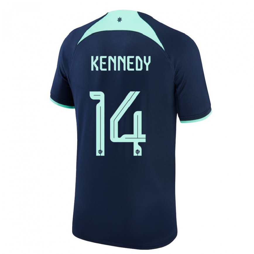 Niño Camiseta Australia Alanna Kennedy #14 Azul Oscuro 2ª Equipación 22-24 México