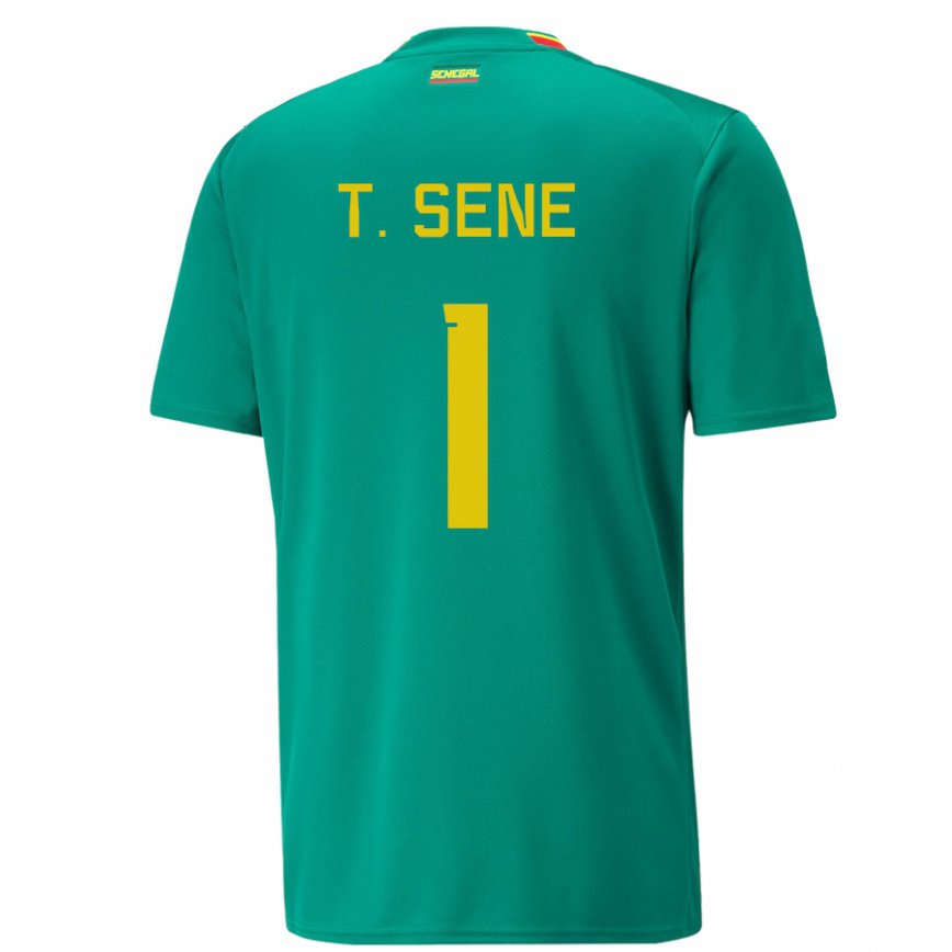 Niño Camiseta Senegal Thiaba Gueye Sene #1 Verde 2ª Equipación 22-24 México