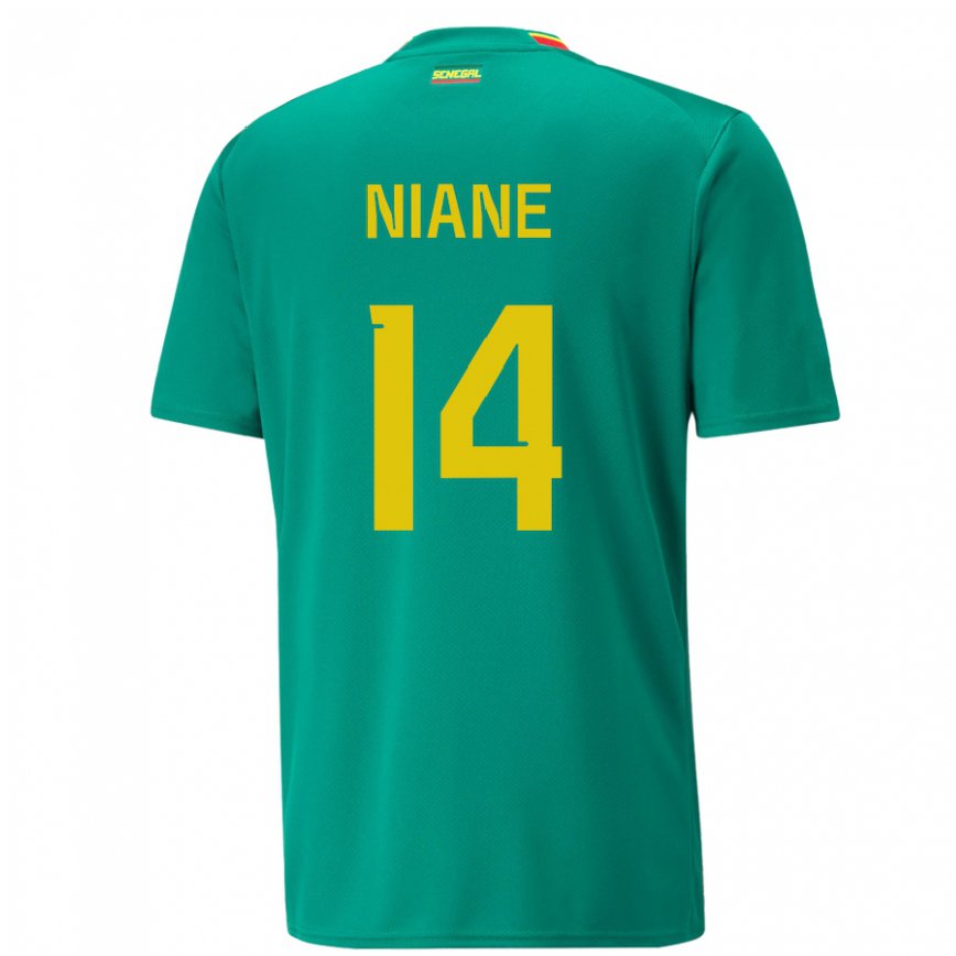 Niño Camiseta Senegal Ibrahima Niane #14 Verde 2ª Equipación 22-24 México