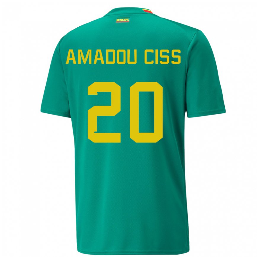 Niño Camiseta Senegal Amadou Ciss #20 Verde 2ª Equipación 22-24 México