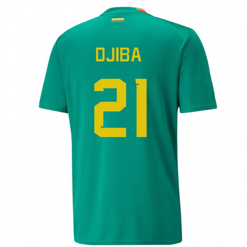 Niño Camiseta Senegal Francois Djiba #21 Verde 2ª Equipación 22-24 México