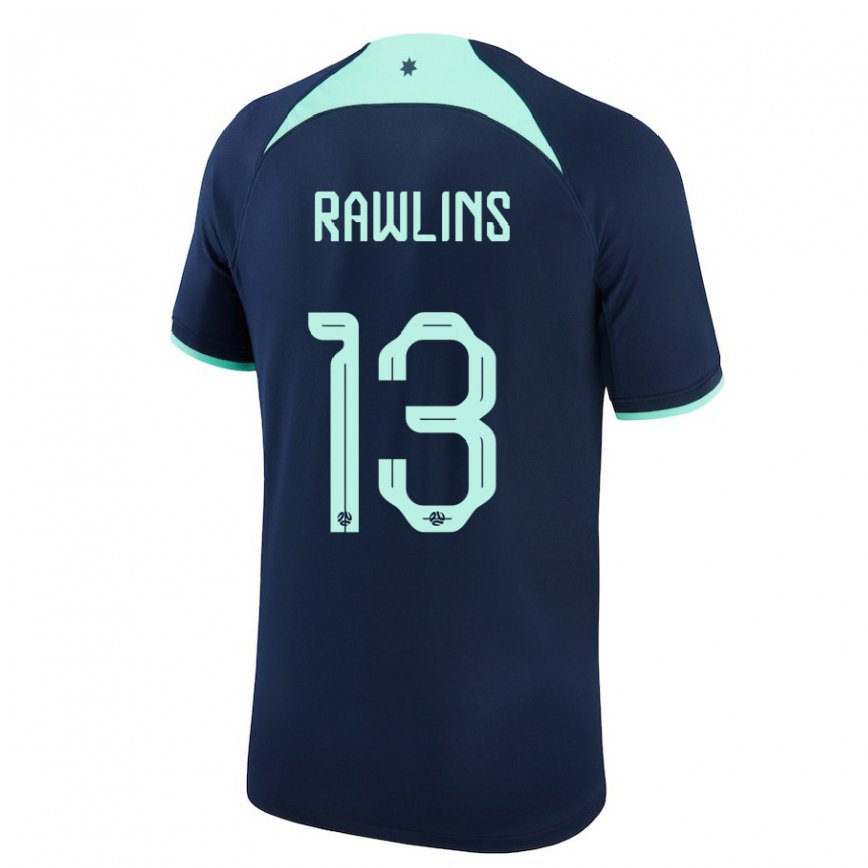 Niño Camiseta Australia Joshua Rawlins #13 Azul Oscuro 2ª Equipación 22-24 México