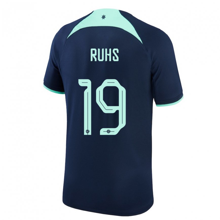 Niño Camiseta Australia Michael Ruhs #19 Azul Oscuro 2ª Equipación 22-24 México