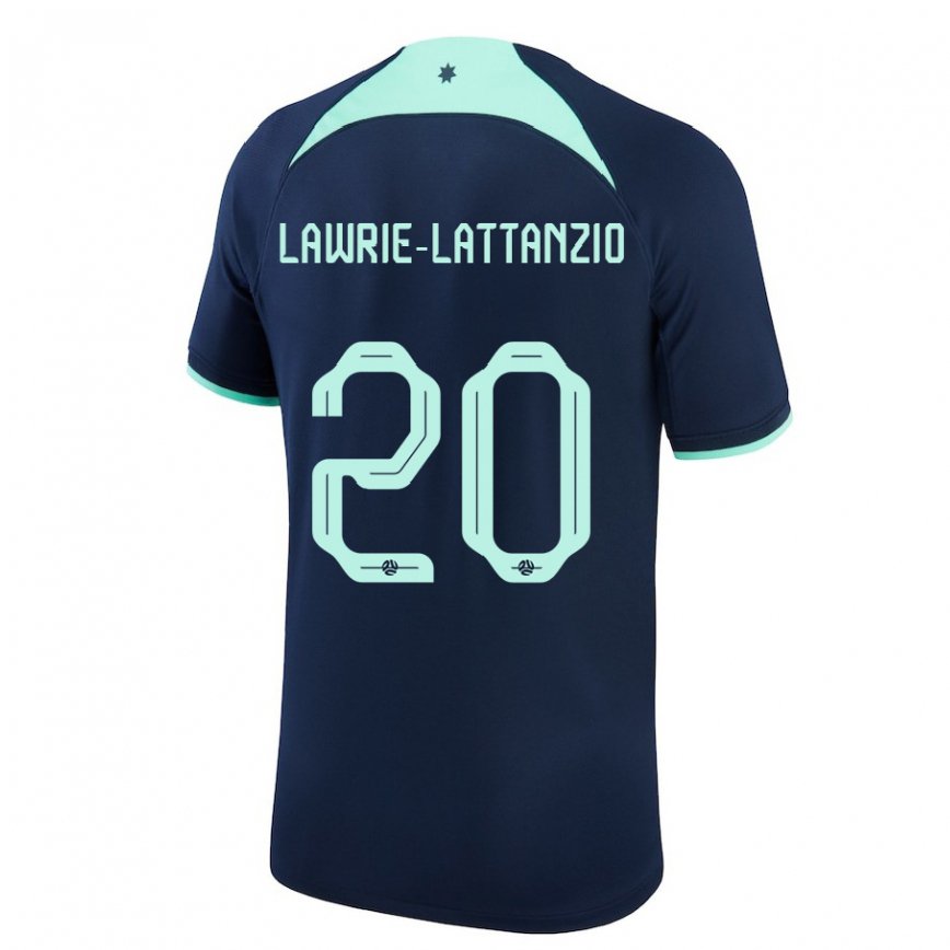 Niño Camiseta Australia Luis Lawrie Lattanzio #20 Azul Oscuro 2ª Equipación 22-24 México