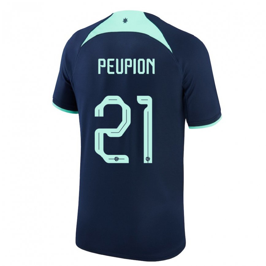 Niño Camiseta Australia Cameron Peupion #21 Azul Oscuro 2ª Equipación 22-24 México