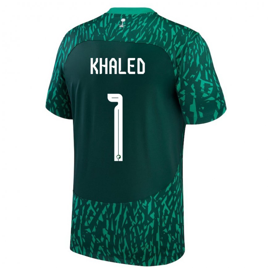 Niño Camiseta Arabia Saudita Sarah Khaled #1 Verde Oscuro 2ª Equipación 22-24 México