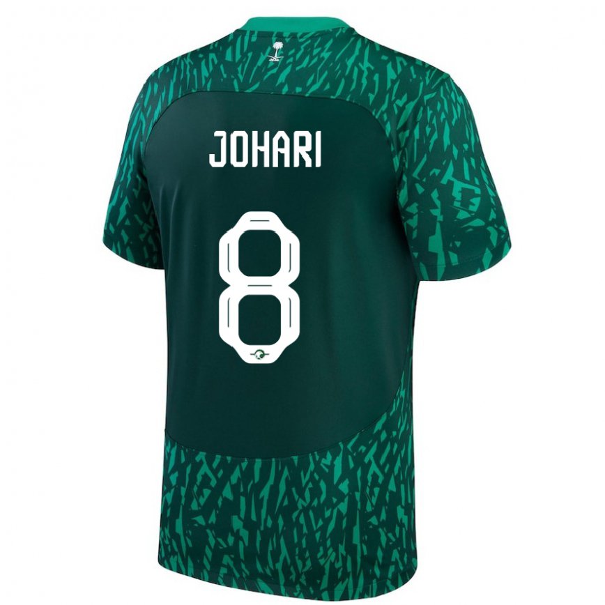 Niño Camiseta Arabia Saudita Layan Johari #8 Verde Oscuro 2ª Equipación 22-24 México