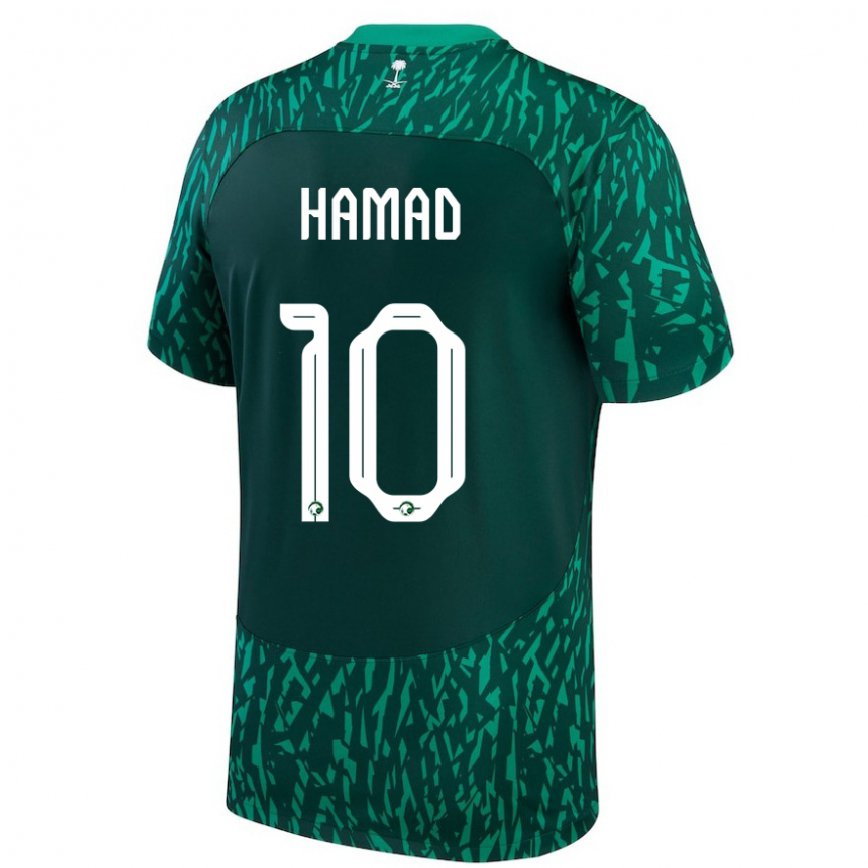 Niño Camiseta Arabia Saudita Sarah Hamad #10 Verde Oscuro 2ª Equipación 22-24 México