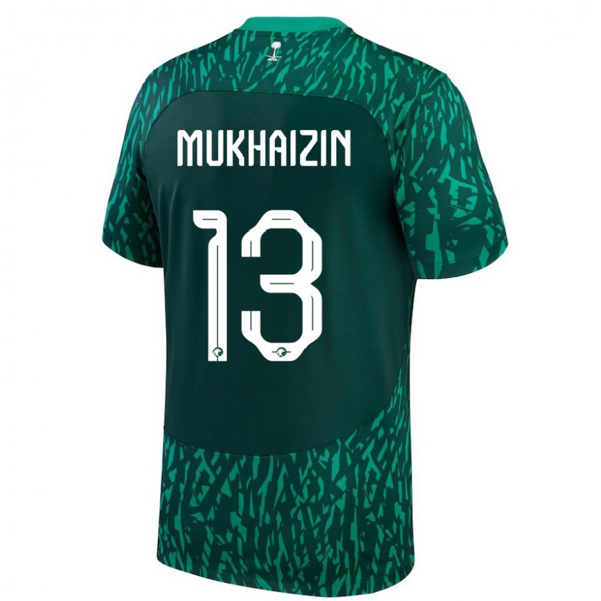 Niño Camiseta Arabia Saudita Raghad Mukhaizin #13 Verde Oscuro 2ª Equipación 22-24 México