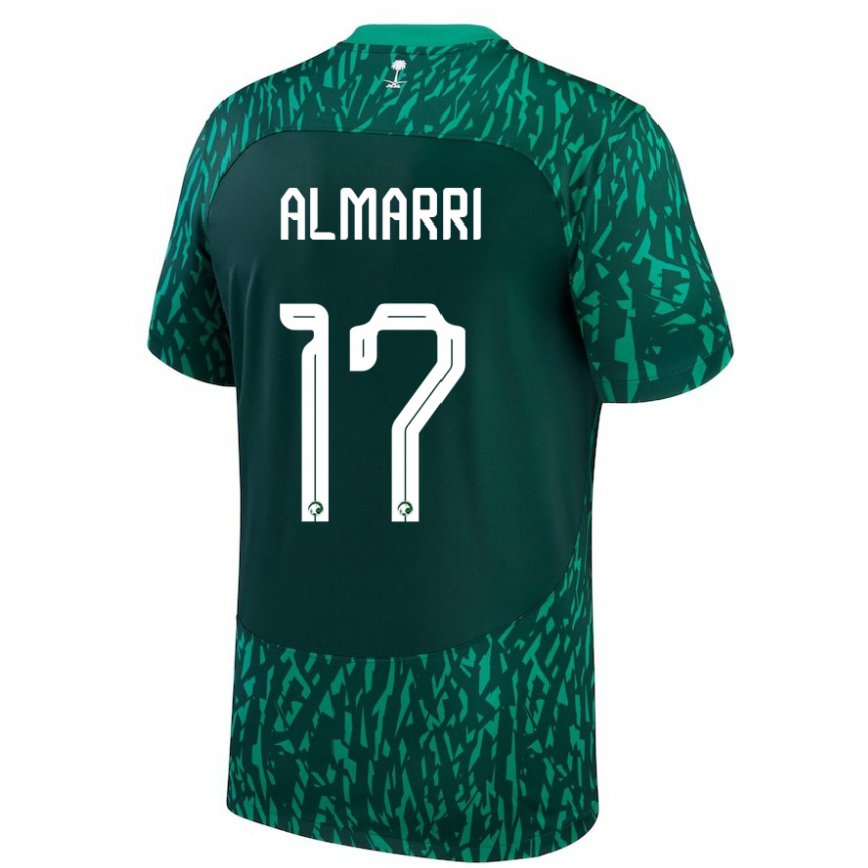 Niño Camiseta Arabia Saudita Mohammed Almarri #17 Verde Oscuro 2ª Equipación 22-24 México