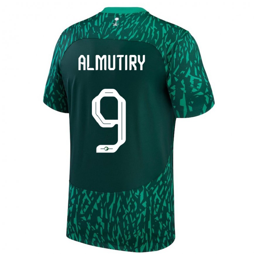 Niño Camiseta Arabia Saudita Saad Almutiry #9 Verde Oscuro 2ª Equipación 22-24 México