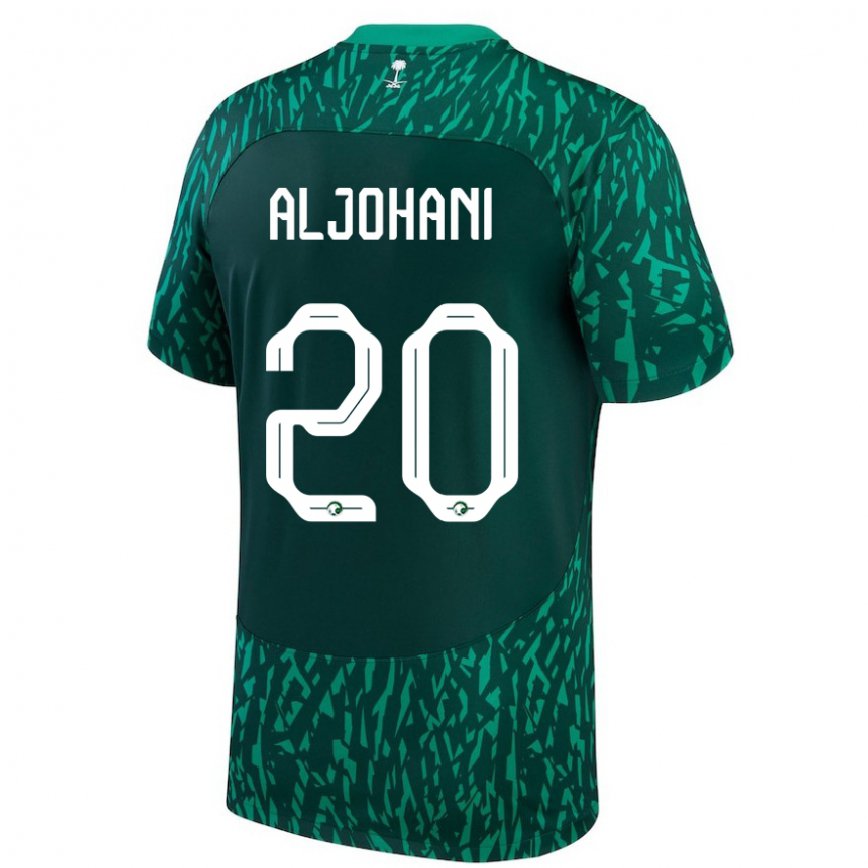 Niño Camiseta Arabia Saudita Ziyad Aljohani #20 Verde Oscuro 2ª Equipación 22-24 México