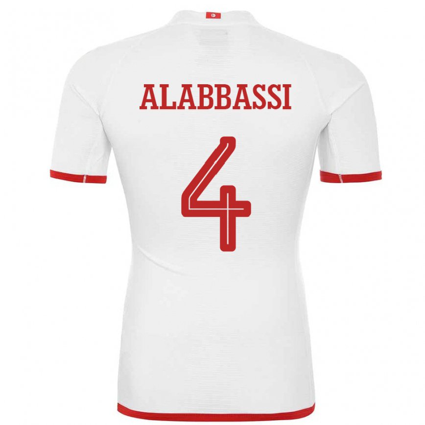 Niño Camiseta Túnez Chaima Alabbassi #4 Blanco 2ª Equipación 22-24 México