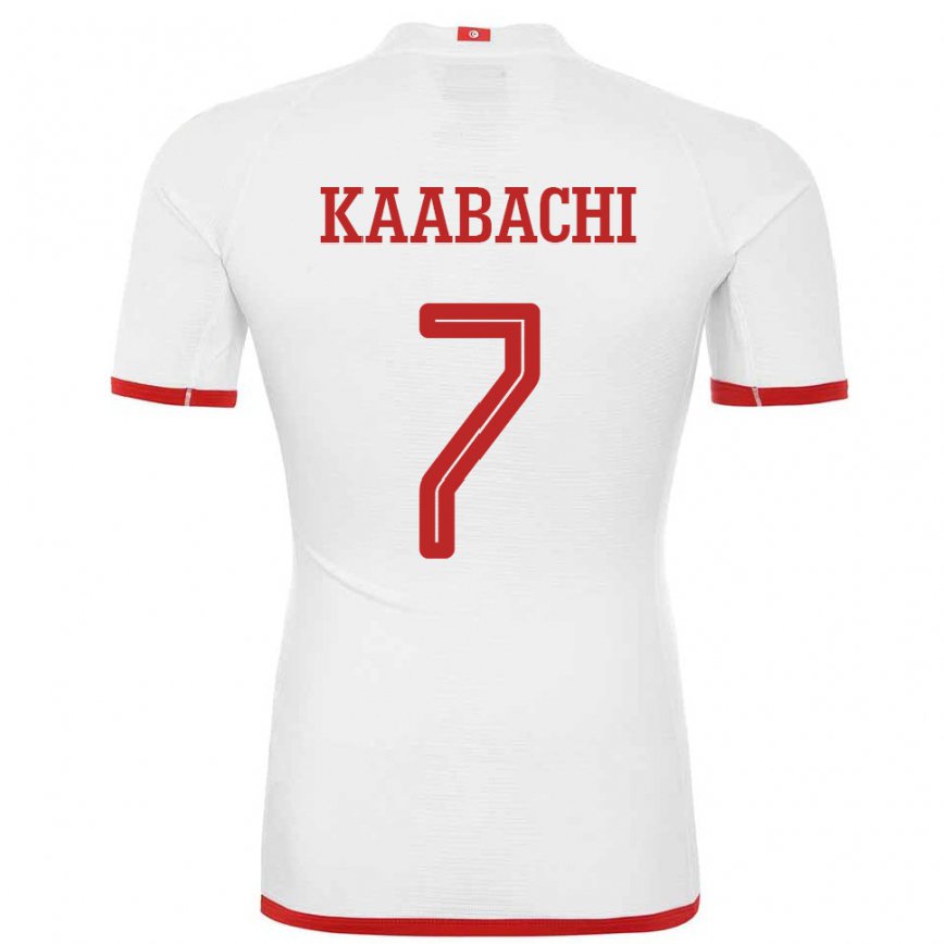 Niño Camiseta Túnez Ella Kaabachi #7 Blanco 2ª Equipación 22-24 México