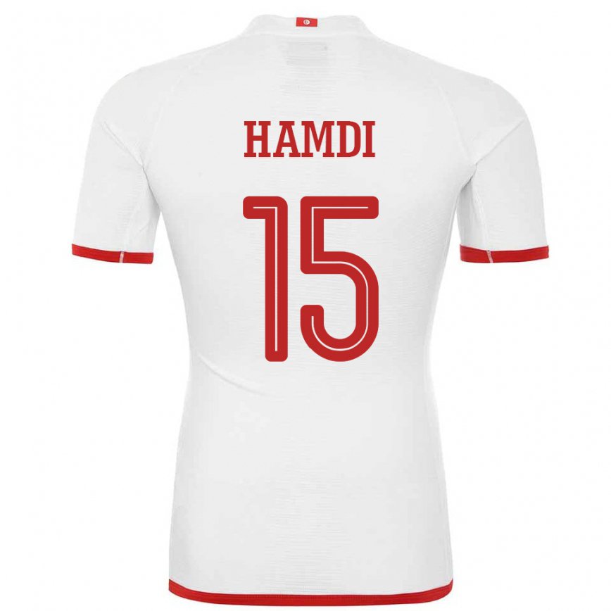 Niño Camiseta Túnez Hanna Hamdi #15 Blanco 2ª Equipación 22-24 México