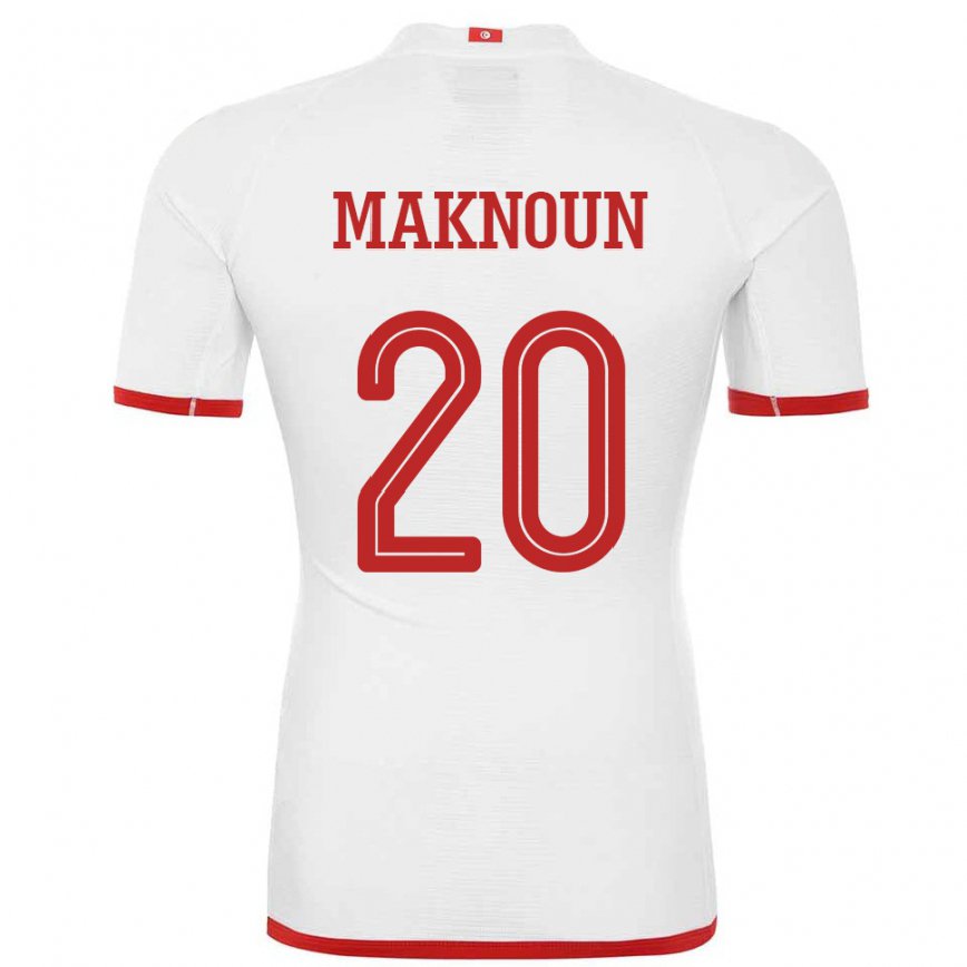 Niño Camiseta Túnez Leila Maknoun #20 Blanco 2ª Equipación 22-24 México