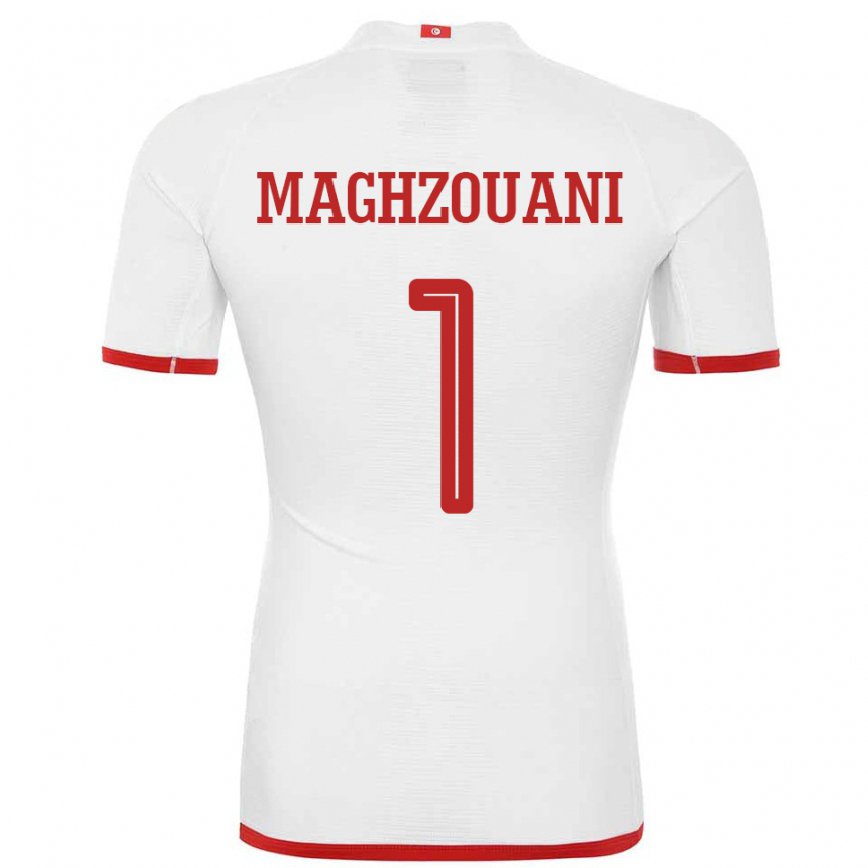 Niño Camiseta Túnez Wassim Maghzouani #1 Blanco 2ª Equipación 22-24 México