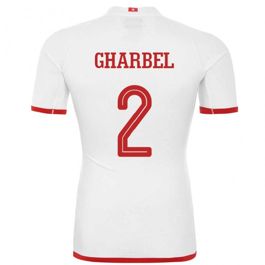 Niño Camiseta Túnez Mahmoud Gharbel #2 Blanco 2ª Equipación 22-24 México