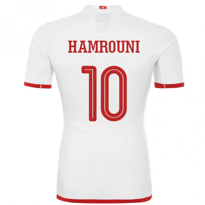 Niño Camiseta Túnez Rayen Hamrouni #10 Blanco 2ª Equipación 22-24 México