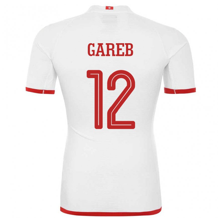 Niño Camiseta Túnez Adem Gareb #12 Blanco 2ª Equipación 22-24 México