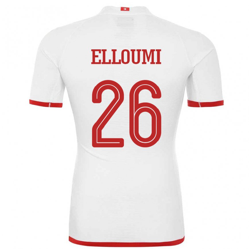 Niño Camiseta Túnez Khalil Elloumi #26 Blanco 2ª Equipación 22-24 México