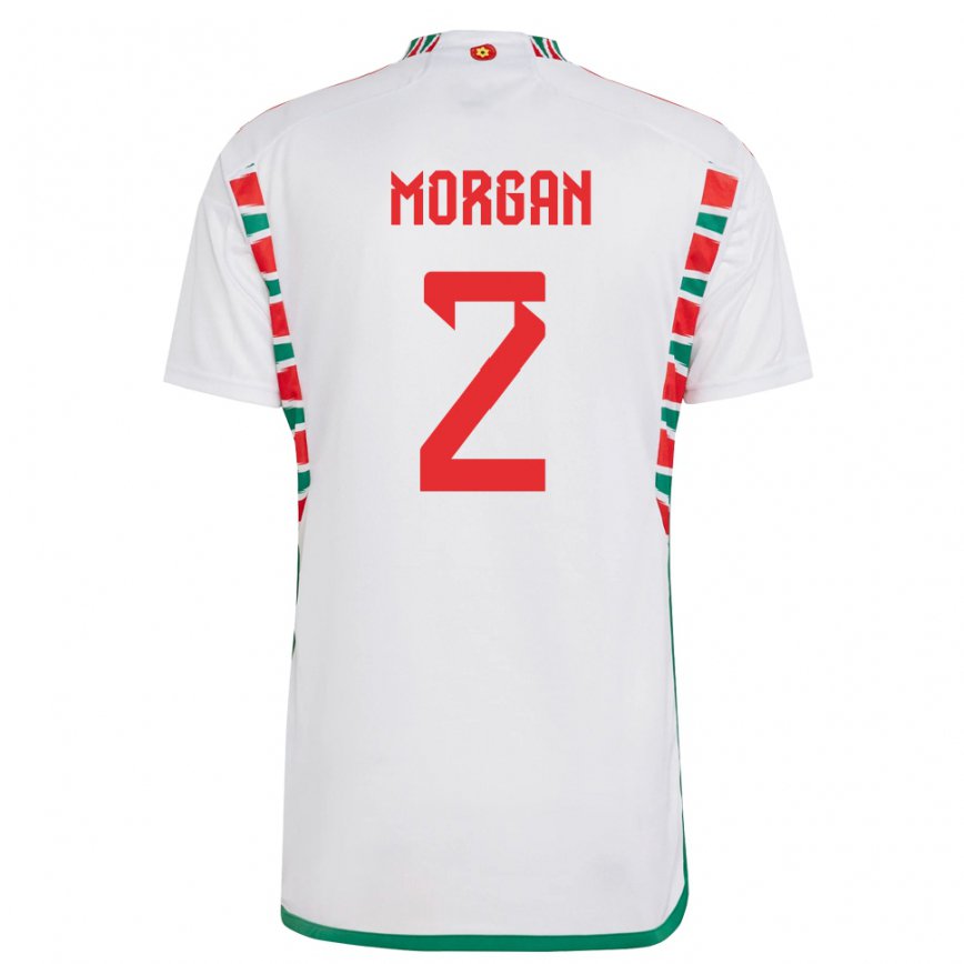 Niño Camiseta Gales Ffion Morgan #2 Blanco 2ª Equipación 22-24 México