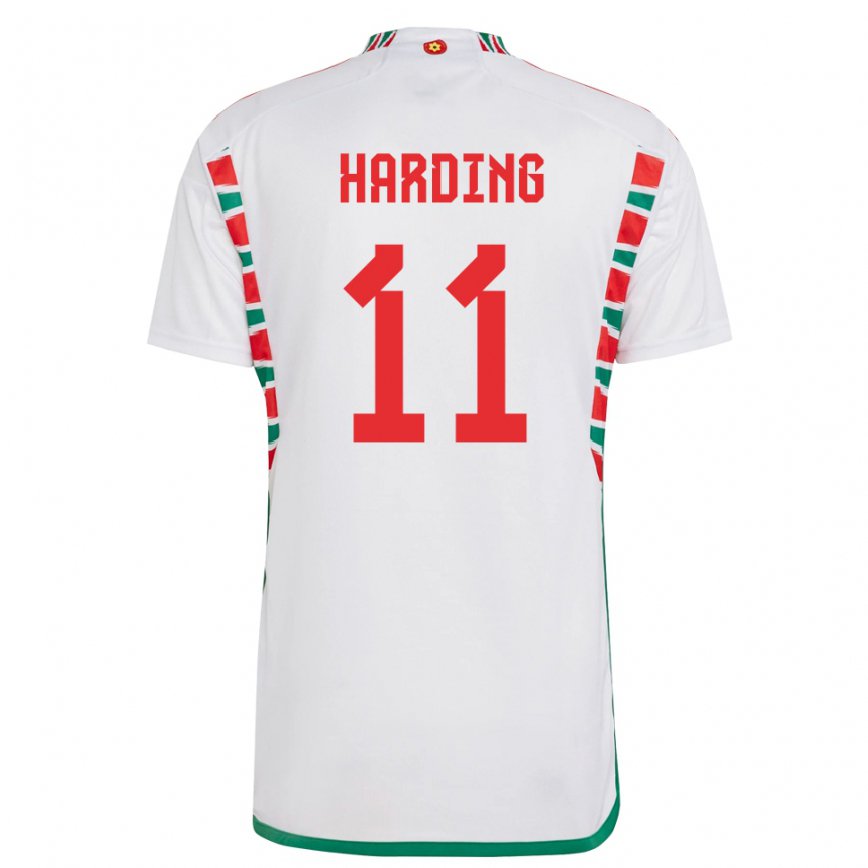 Niño Camiseta Gales Natasha Harding #11 Blanco 2ª Equipación 22-24 México