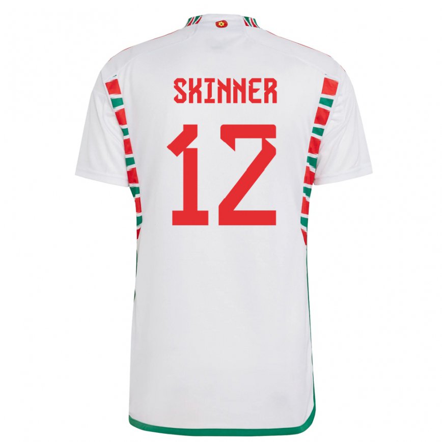 Niño Camiseta Gales Claire Skinner #12 Blanco 2ª Equipación 22-24 México