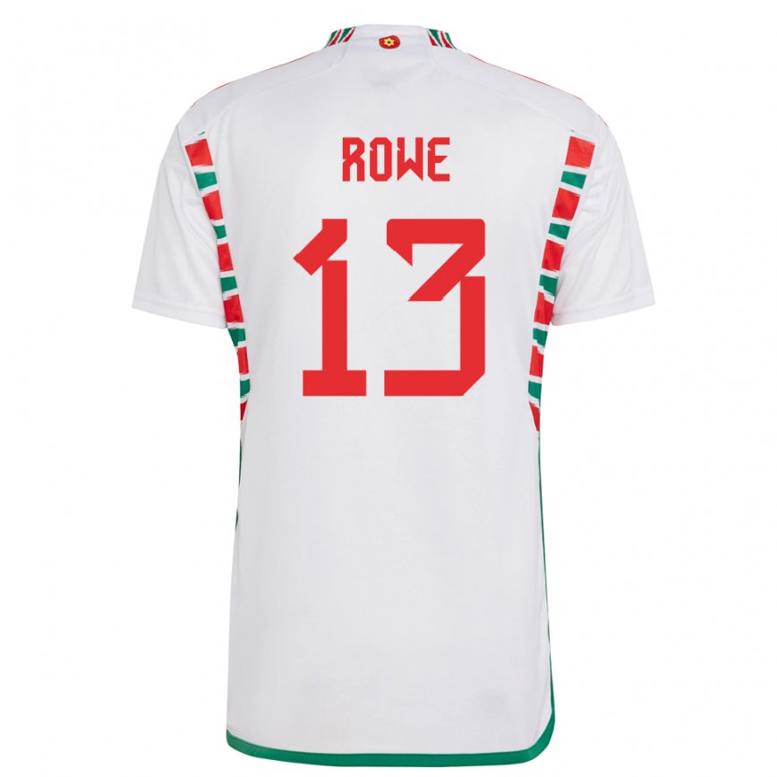 Niño Camiseta Gales Rachel Rowe #13 Blanco 2ª Equipación 22-24 México