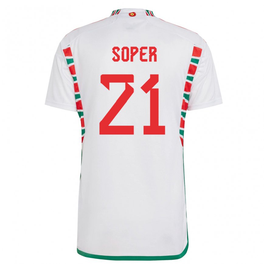 Niño Camiseta Gales Poppy Soper #21 Blanco 2ª Equipación 22-24 México