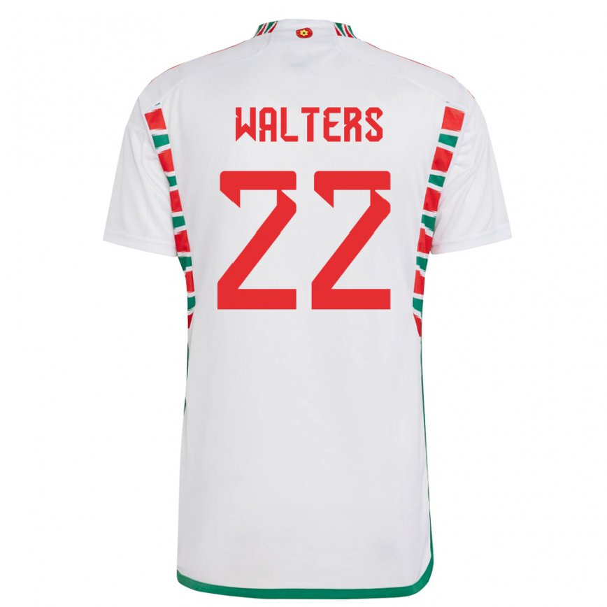 Niño Camiseta Gales Georgia Walters #22 Blanco 2ª Equipación 22-24 México