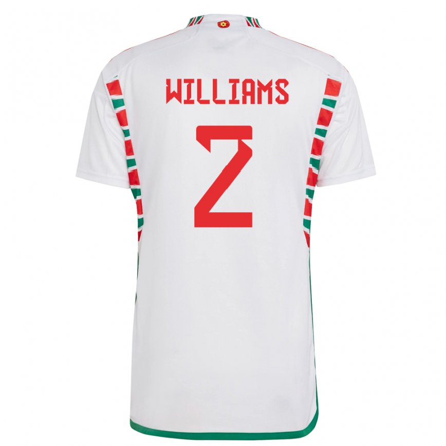 Niño Camiseta Gales Morgan Williams #2 Blanco 2ª Equipación 22-24 México