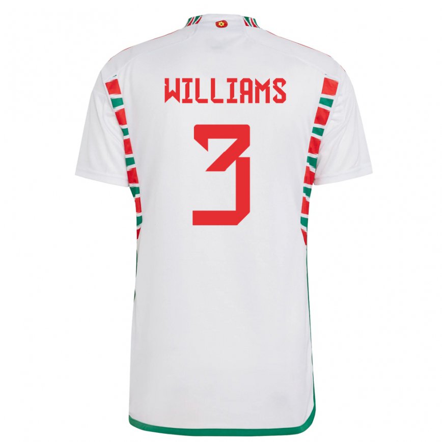 Niño Camiseta Gales Zac Williams #3 Blanco 2ª Equipación 22-24 México