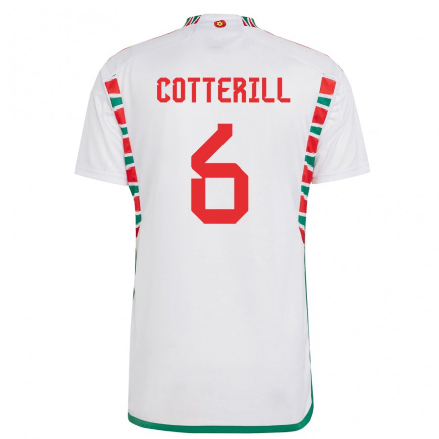 Niño Camiseta Gales Joel Cotterill #6 Blanco 2ª Equipación 22-24 México