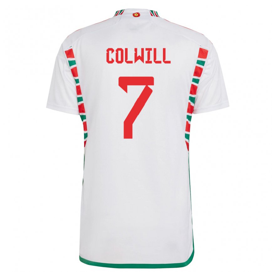 Niño Camiseta Gales Joel Colwill #7 Blanco 2ª Equipación 22-24 México