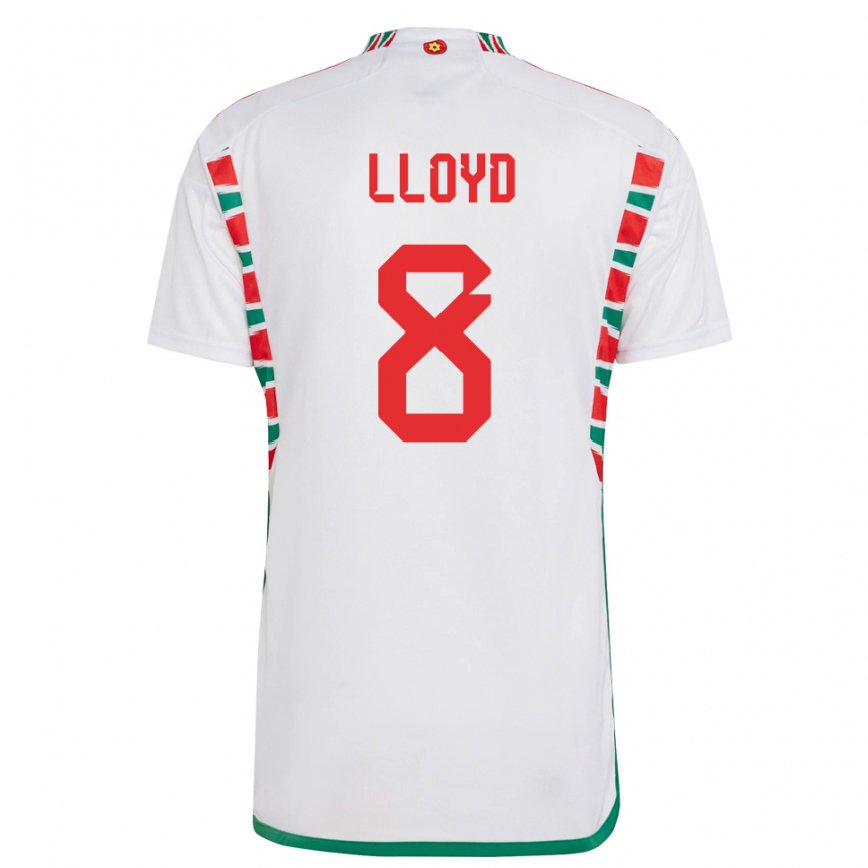 Niño Camiseta Gales Ben Lloyd #8 Blanco 2ª Equipación 22-24 México