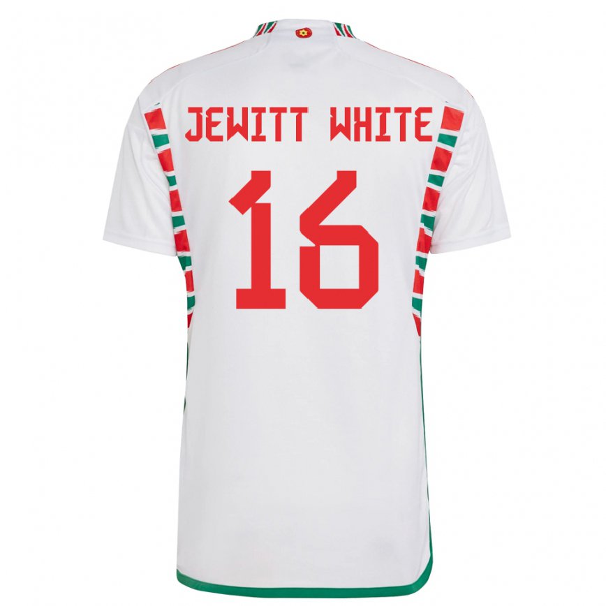 Niño Camiseta Gales Harry Jewitt White #16 Blanco 2ª Equipación 22-24 México