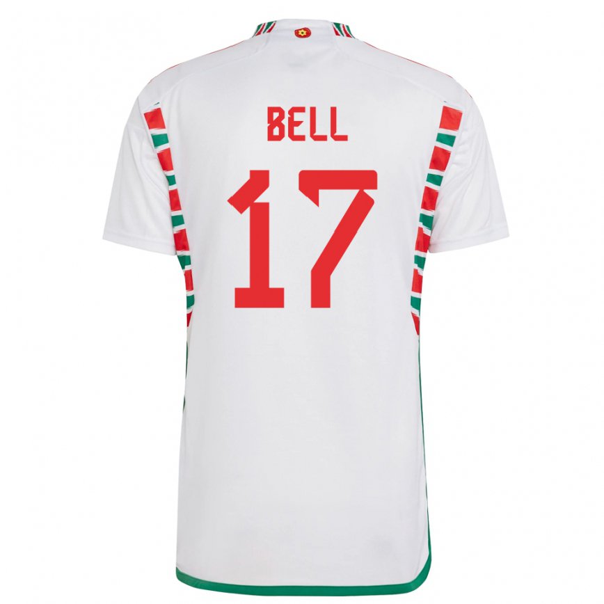 Niño Camiseta Gales Zac Bell #17 Blanco 2ª Equipación 22-24 México